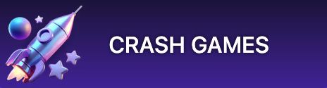 Crash games category — rocket and stars banner